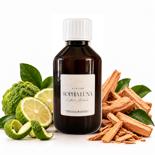 Sandalwood Citrus geurolie 250 ml van Atelier Sophia Luna voor aromadiffusers