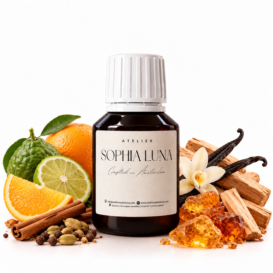 Geurolie Amber Lumière van Atelier Sophia Luna, voor aroma diffuser.