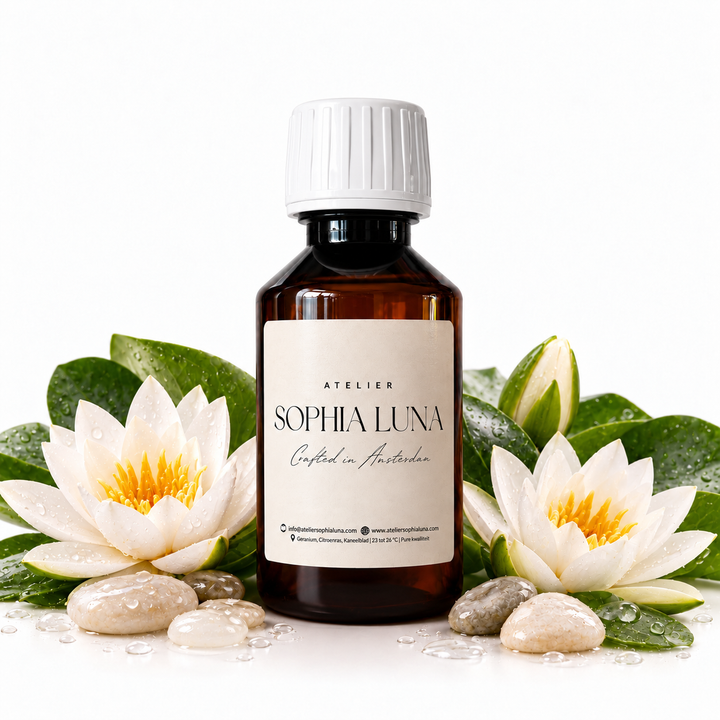 100 ml geurolie Aqua Bloom van Atelier Sophia Luna, voor aroma diffuser.