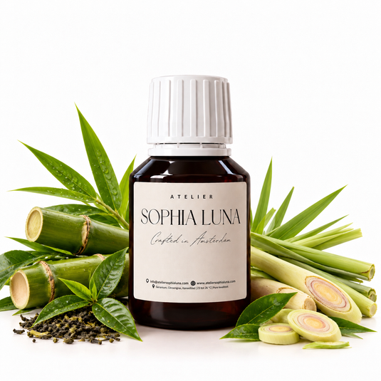 Geurolie Bamboo Verde van Atelier Sophia Luna, voor aroma diffuser.