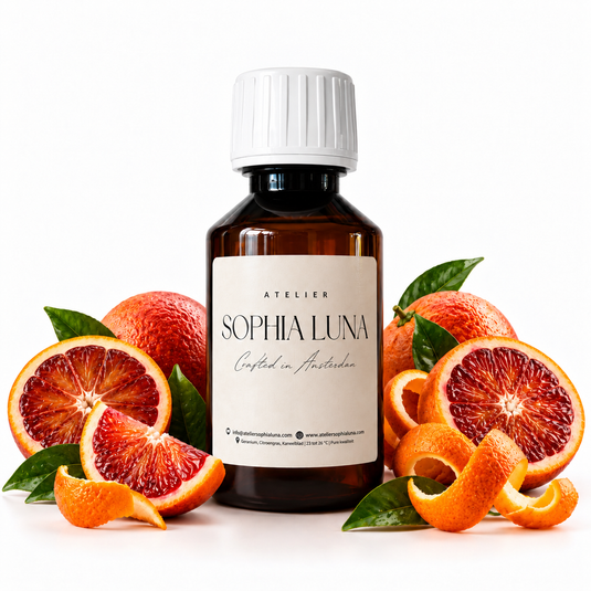100 ml geurolie Crimson Orange van Atelier Sophia Luna, voor aroma diffuser.