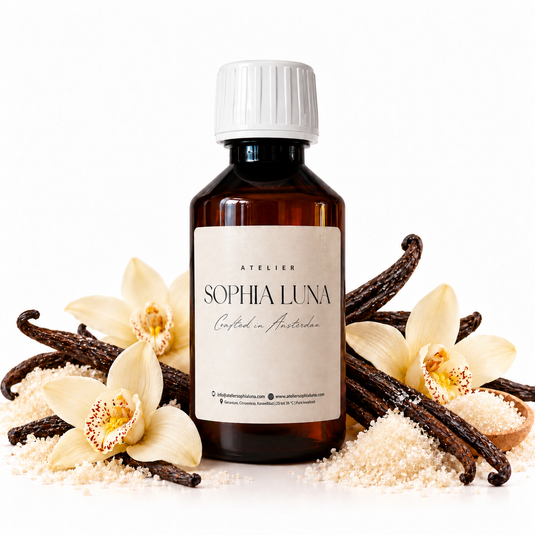 100 ml geurolie Frosted Vanilla van Atelier Sophia Luna, voor aroma diffuser.
