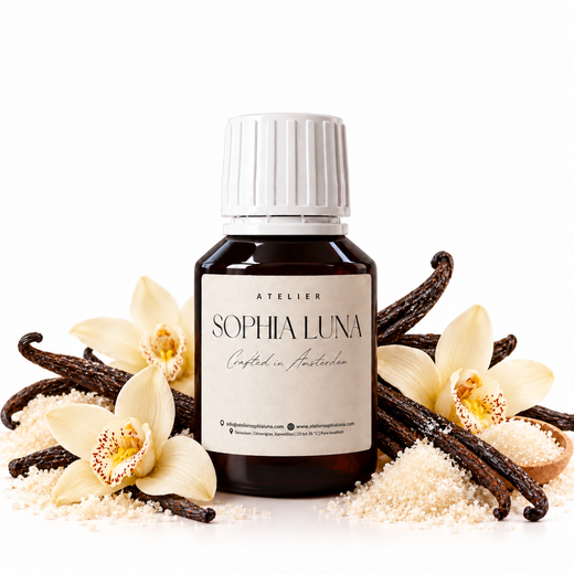 Geurolie Frosted Vanilla van Atelier Sophia Luna, voor aroma diffuser.